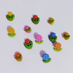 Botones Decorativos - Flores de Primavera